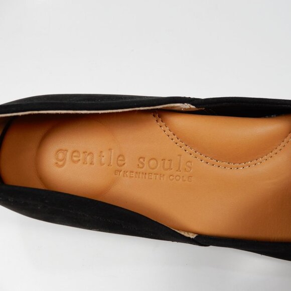 GENTLE SOULS Sailor Bow Ballet Flats Size 6.5 Black Suede Comfort NEW $159 - Picture 7 of 13